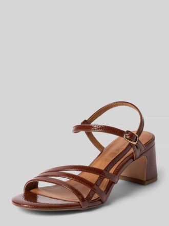 Tamaris Tamaris Sandalette aus Leder-Textil-Mix in Dunkelbraun, Gr&ouml;&szlig;e 36