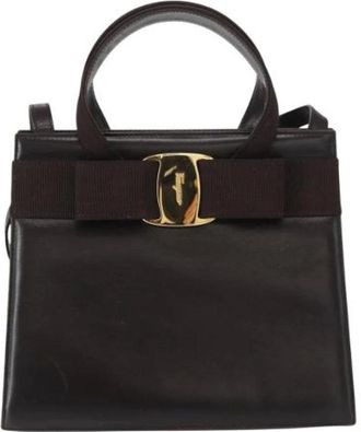 Ferragamo Pre-owned Handbags, female, Brown, Size: ONE SIZE Pre-owned Handbag