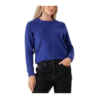 Selected Dames, Truien, Blauw, Maat: L Wol