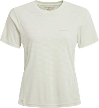 Craghoppers Nosilife Solarshield+ S/S T-Shirt T-Shirt f&uuml;r Damen | beige/wei&szlig;