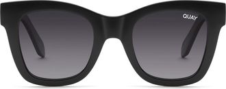 Quay After Hours 51mm Polarized Square Sunglasses in Black/Smoke Polarized at Nordstrom