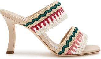 Manolo Blahnik Mabecomu 90 Woven-strap Leather Sandals - Multicoloured - 37 (IT37 / UK4)