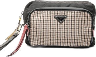 Prada Pouch a quadri 2015-2025 - Nero