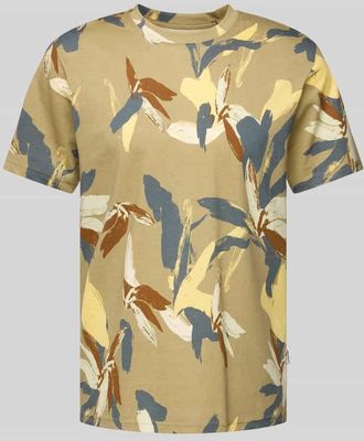 Jack & Jones Jack & Jones T-Shirt mit Rundhalsausschnitt Modell VARENNA in Beige, Gr&ouml;&szlig;e XL