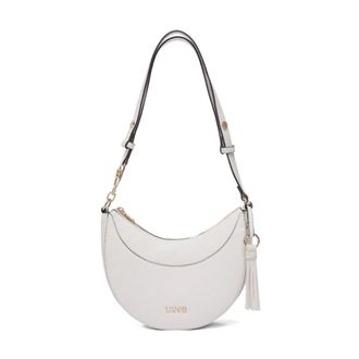 Liu Jo Shoulder Bags, female, White, Size: ONE SIZE Medium Hobo Bag with Charm