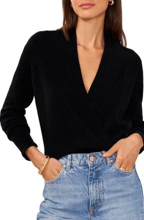 1.State Cross Front Sweater in Rich Black at Nordstrom, Size X-Large