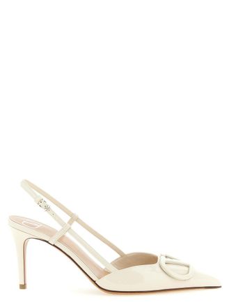 Valentino Garavani White Logo Pumps