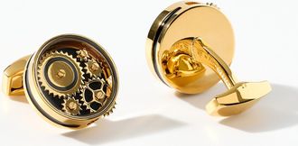 Tateossian Mens Carroussel gear cufflinks