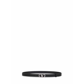 Valentino Garavani VLogo Signature Riem - Dames - Riemen - Zwart - 90 CM - Leer - Accessoires