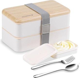 OEM Juego De Fiambrera Bento Box Con Separador Y Cubiertos De Acero Inoxidable Para Almuerzos Y Comidas Japonesas Con Estilo