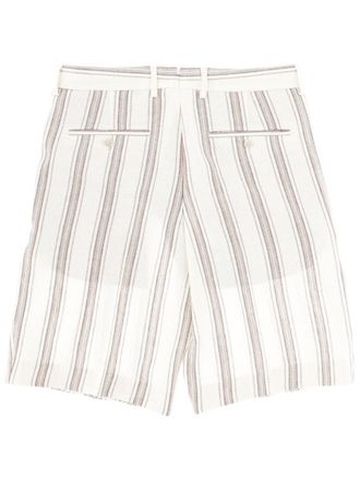 HUGO BOSS Linen Bermudas - White