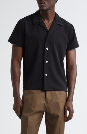 Second/Layer Avenue Camp Shirt in Black 0015 at Nordstrom Rack, Size Small