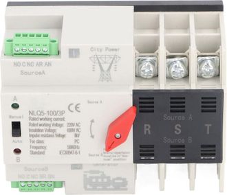 OEM Interruptor De Transferencia Autom&aacute;tica De Doble Alimentaci&oacute;n De 3 Polos Y Milisegundos, Controlador De Temporizaci&oacute;n De Conmutaci&oacute;n R&aacute;pida, Ac220v, A