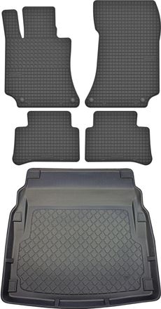 OEM Juego De Alfombrillas De Goma Para Coche Y Maletero Para Mercedes Clase E W212 Sed&aacute;n (marzo De 2009 A Marzo De 2016)