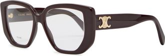 Celine Triomphe Butterfly-frame Optical Glasses - Brown Brown - One Size