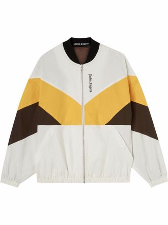 Palm Angels colour-block lightweight jacket - men - Viscose/Cotton - 44 - White