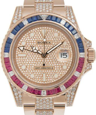 Rolex GMT-Master II Automatic Diamond Mens Watch M126755SARU-0002
