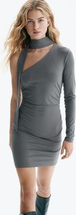 H&M Draped One-shoulder Dress in Gray at Nordstrom, Size Xx-Large