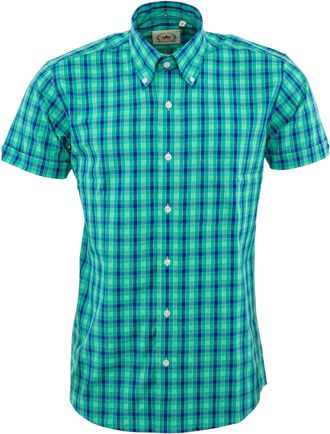 Relco Mens Checked Shirts Size 2X Large (Green Check)