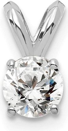 Diamond2Deal 14k Gold Round Lab Grown Diamond Solitaire Pendant (0.25ct, VS, G-H)