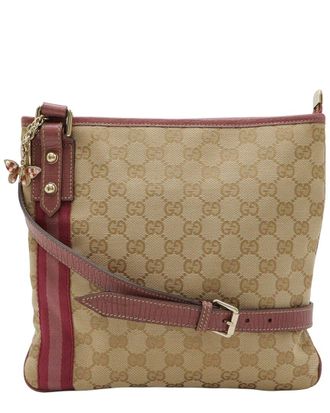 Gucci Gg Shoulder Bag With Leather (Authentic Pre-Loved)