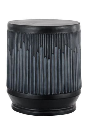 Jonathan Y Designs Kline 17.5 Mid-Century Modern Brutalist Indoor/Outdoor Accent Table in Washed Black at Nordstrom