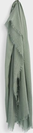 Simons Womens Thin fringes pleated lightweight scarf