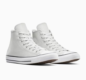 Converse Sneaker CONVERSE CHUCK TAYLOR ALL STAR LEATHER, Herren, Gr. 44,5, grau (barely grau, barely grau), Leder, Schuhe Sneaker