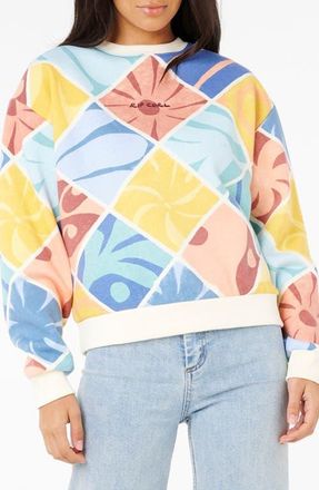 Rip Curl Artist of the Search Ty Williams Sweatshirt in Blue/Yellow Multi at Nordstrom, Size X-Small