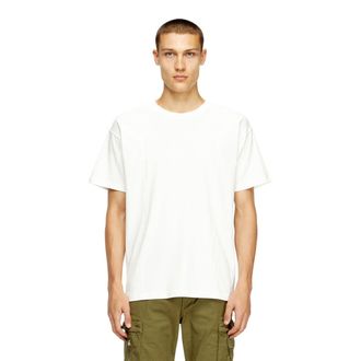 Diesel T-shirt with solid color panels - T-Shirts - Man - White