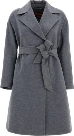 Max Mara Ravenna Mantel - Dames - Mantels - Grijs - Maat: S Wol