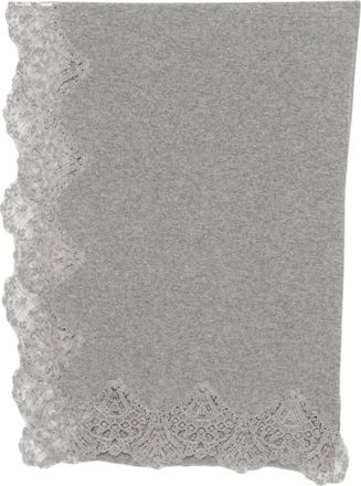 Ermanno Scervino Accessoires, Dames, Grijs, ONE Size, Kasjmier, D495R300Aptpyun 1704 Cashmere stole