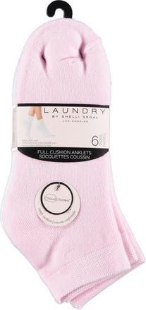 Shelli Segal 6-Pack Full Cushion Ankle Socks in Whisper Pink/White at Nordstrom Rack, Size 9/11