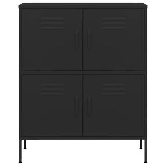 Berkfield Home Storage Cabinet Black 80x35x101.5 cm Steel