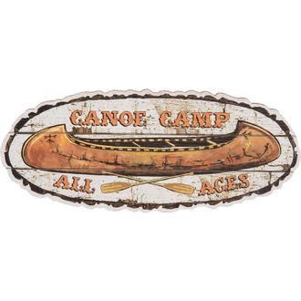 Beachcombers Canoe Camp All Ages Coastal Wall Hanging Plaque Sign in Brown at Nordstrom, Size Medium