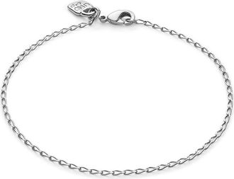 UNOde50 Oval Link Charm Bracelet in Silver at Nordstrom, Size Medium