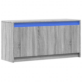 vidaXL Vidaxl - Mueble De Tv Con Led Madera Ingenier&iacute;a Gris Sonoma 100x34x50 Cm