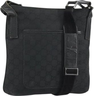 Gucci Pre-owned Canvas gucci-bags - Dames - Vintage Schoudertas - Zwart - ONE Size - Vintage