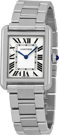 Cartier Pre-owned Cartier Tank Solo Silver Opalined Dial Ladies Watch W5200013