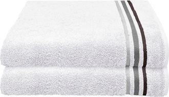 Schiesser Duschtücher »Skyline Color aus 100 % Baumwolle mit eleganter Streifenbordüre« MADE IN GREEN by OEKO-TEX