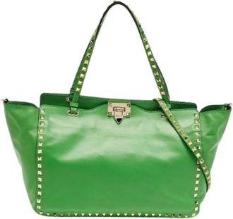 Valentino Pre-owned Shoulder Bags, female, Green, Size: ONE SIZE Pre-owned Leather Shoulder Bag
