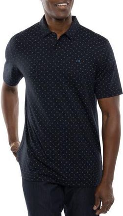 Travis Mathew Cape Verde Geo Print Stretch Polo in Black at Nordstrom Rack, Size Medium