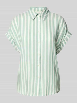 Tom Tailor Loose Fit Hemdbluse aus reiner Viskose in Mint, Gr&ouml;&szlig;e 40
