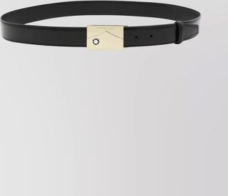 Montblanc stylish belts with gold-tone buckle design