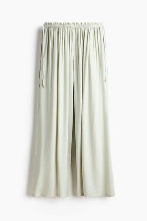 H&M Wide Drawstring Trousers in Light Dusty Green at Nordstrom, Size X-Large