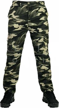 Generic Mens Multi Pockets Trousers Elasticated Work Cargo Combat Lightweight Bottoms Pants (as8, Alpha, x_l, Regular, Regular, 211 - Camo)