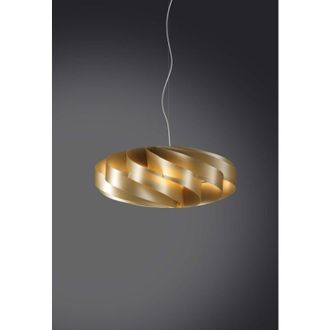 Linea Zero L&aacute;mpara Colgante Plana 3 Luces Oro 70x70xh.34 Cm