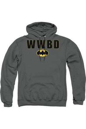 Gildan Batman Wonder Womanbd Logo Adult Pull Over Hoodie / Hooded Sweatshirt