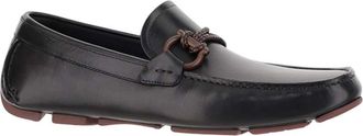 Ferragamo Black Leather Loafers