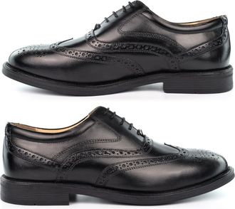 Generic Mens Real Leather Shoes Mens Brogues Size 6 Boys Shoes Size 14 Comfort Shoe Brogue Formal Shoe Brogues Leather Upper Cushioned Lace Up Comfort Extra L